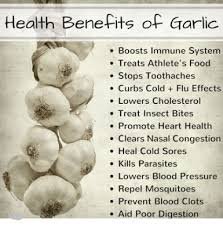 Health benefits of garlic